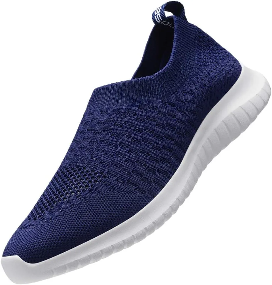 TIOSEBON Men's Slip On Walking Shoes Knit Mesh Tennis Sneaker