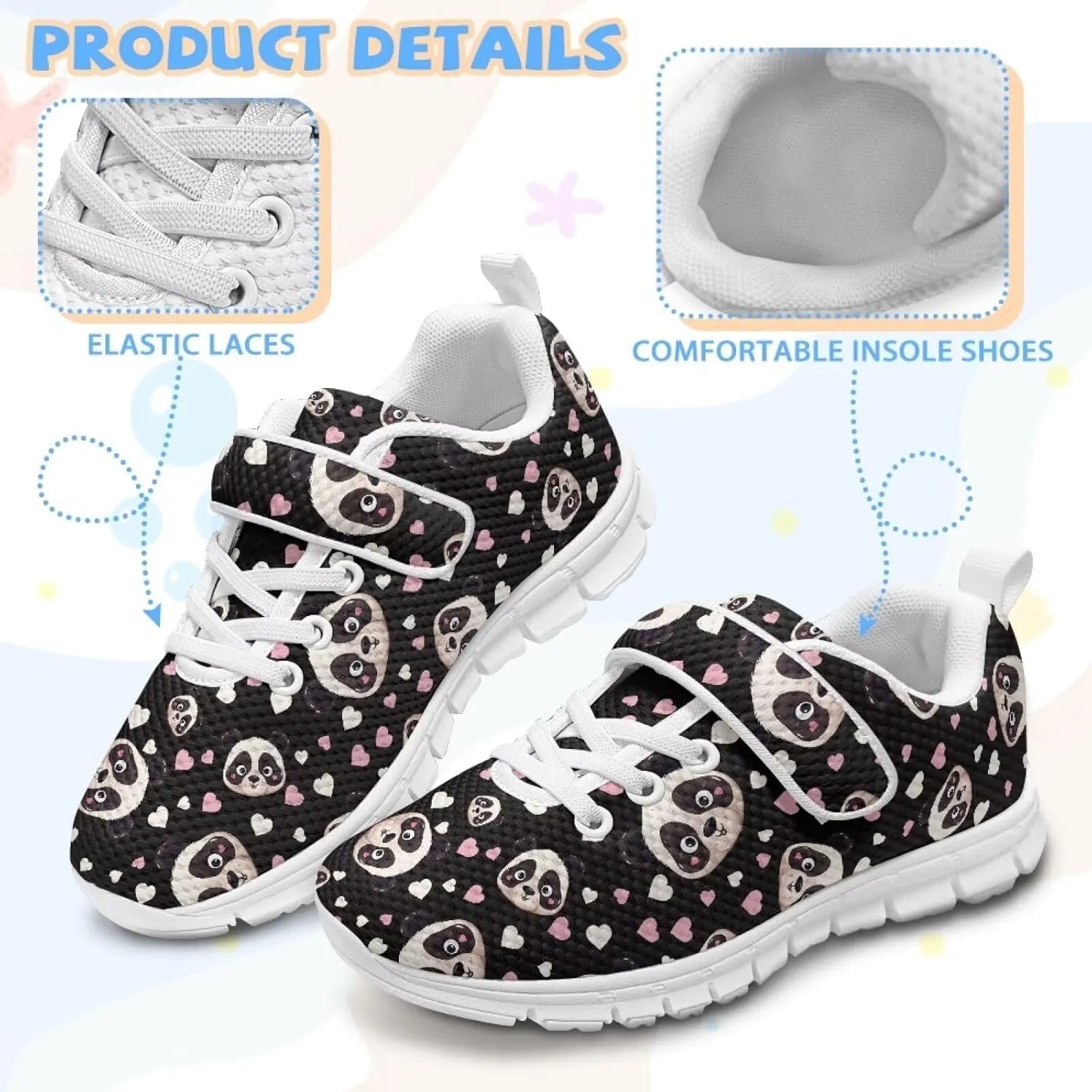 Toddler Boys Girls Sneakers Comfaortable Lace Up Outdoor Shoes Lightweight Soft Air Shoes for Parks US 11-15 White Sole