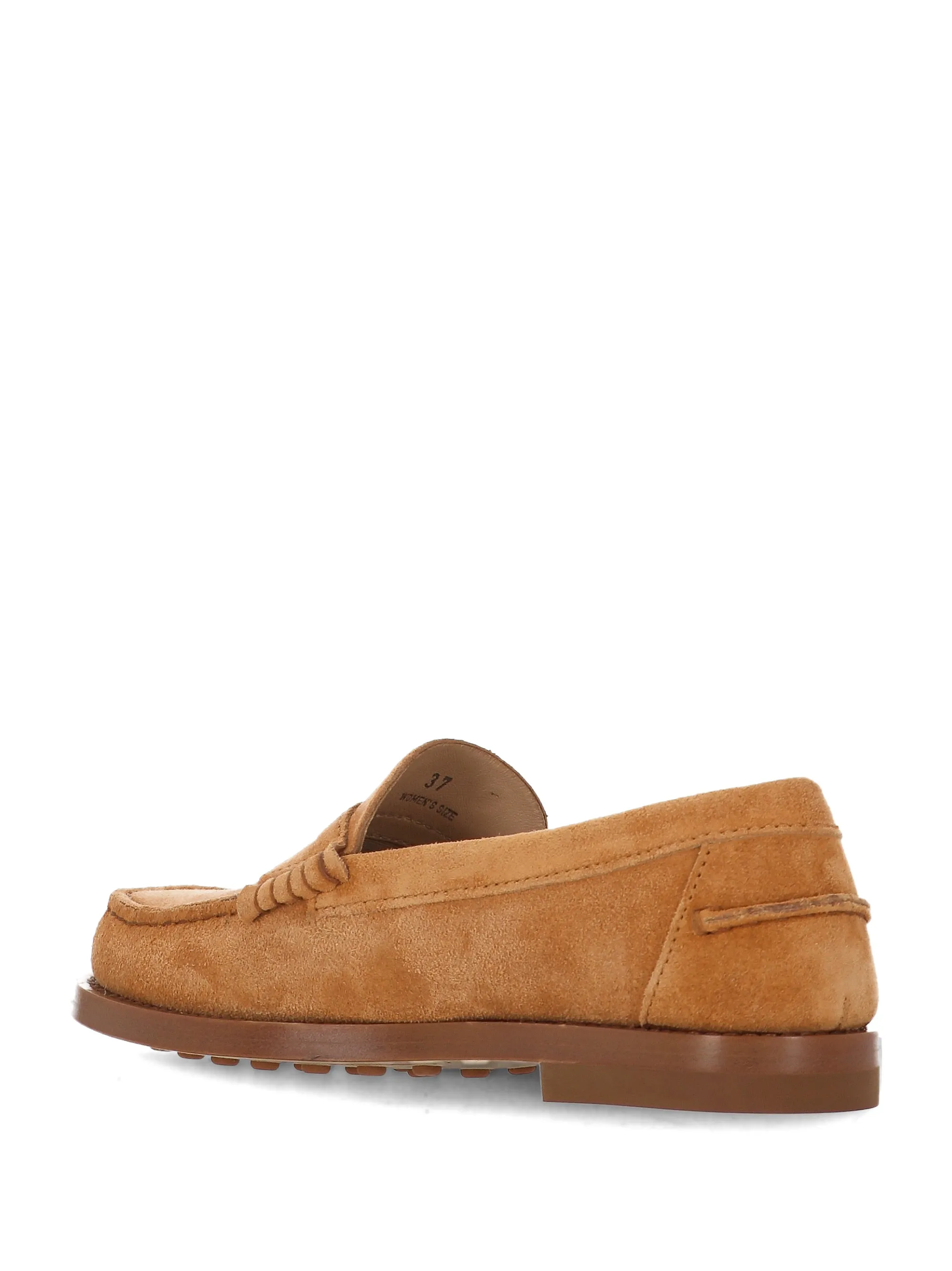 Tod's Cognac Brown Leather Flat Shoes