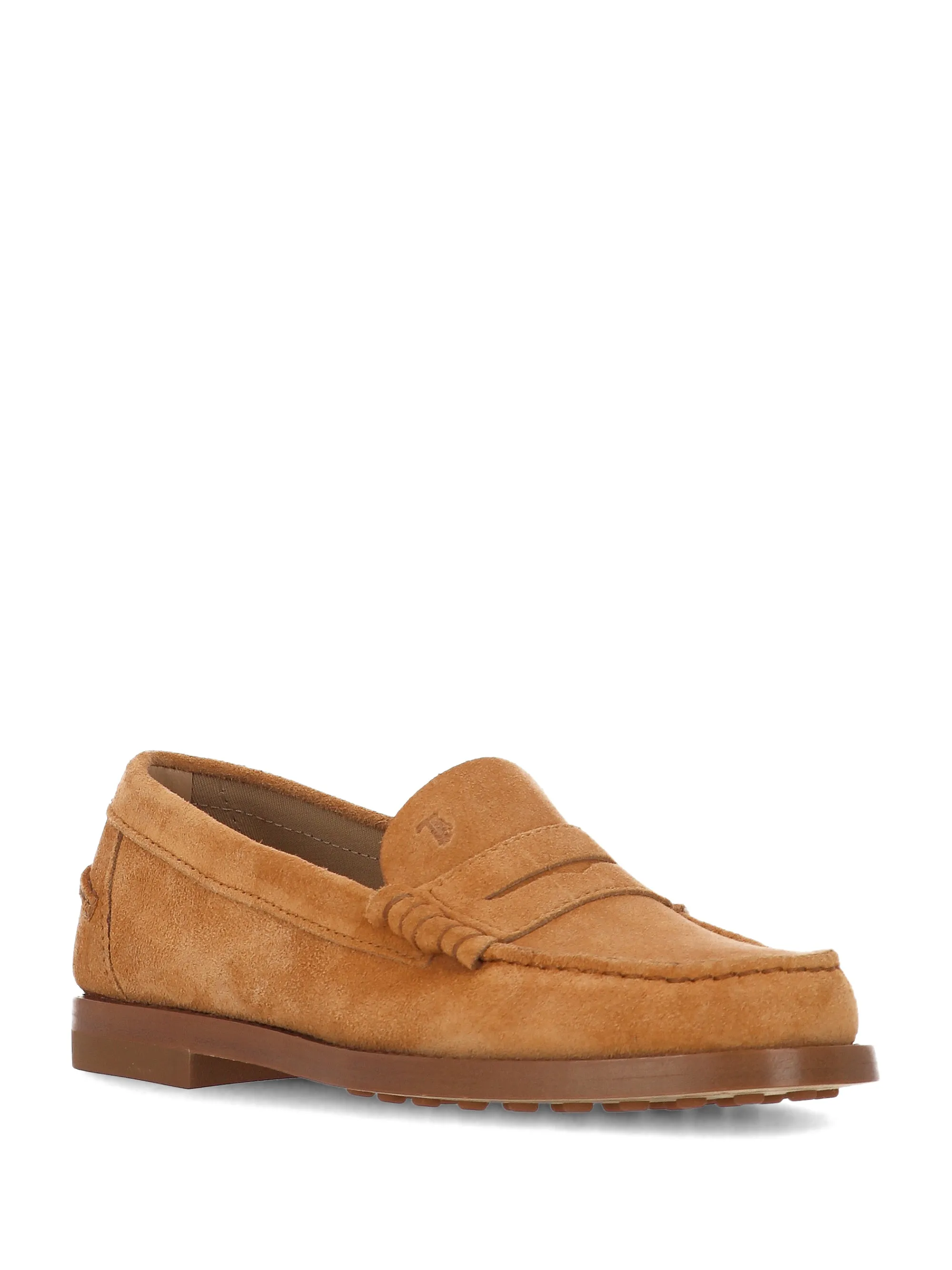 Tod's Cognac Brown Leather Flat Shoes