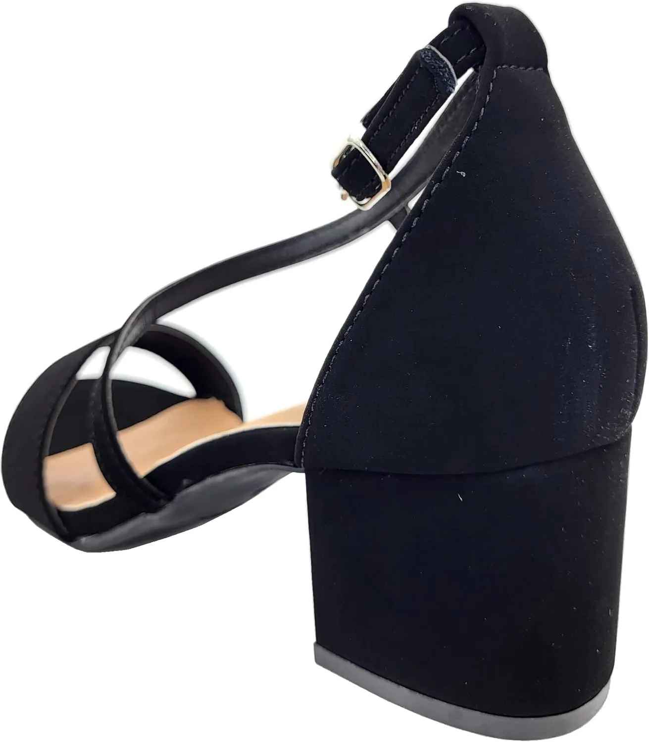 TOP Moda Over The Toe Strap Ankle Wrap Strap 2" Block Heel Open Toe Dress Sandal