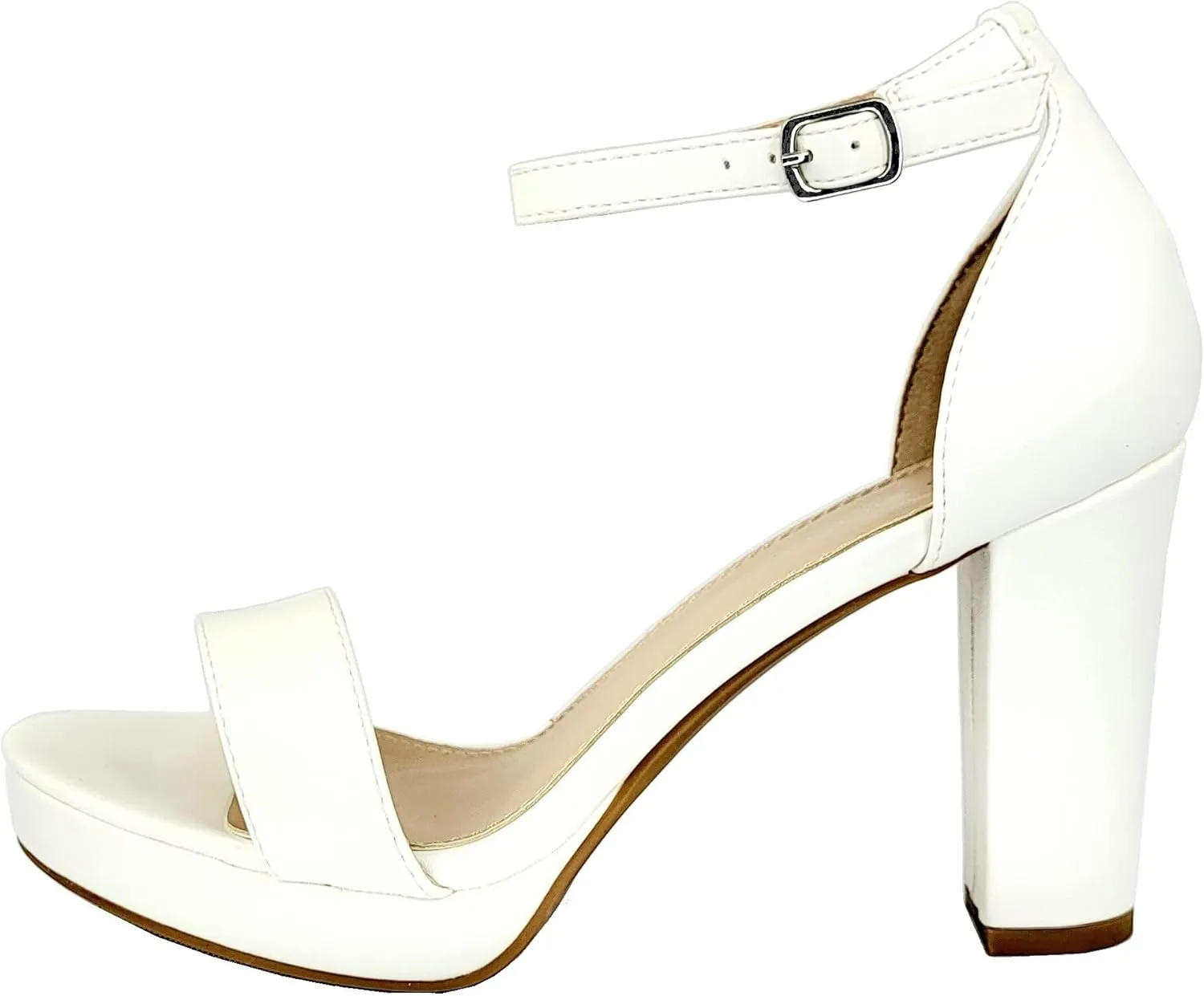 TOP Moda Platform High Heel Open Toe Dress Sandal Over The Toe Strap