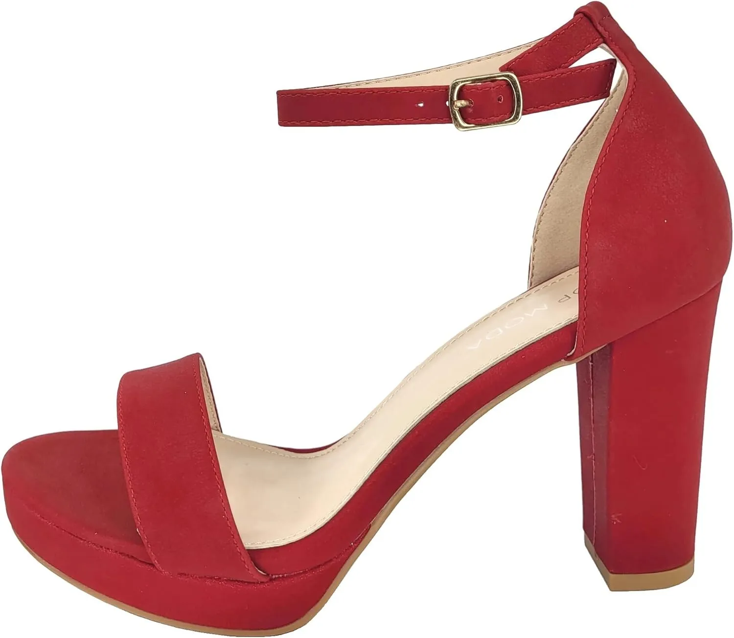 TOP Moda Platform High Heel Open Toe Dress Sandal Over The Toe Strap