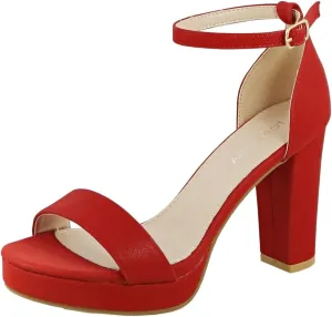 TOP Moda Platform High Heel Open Toe Dress Sandal Over The Toe Strap