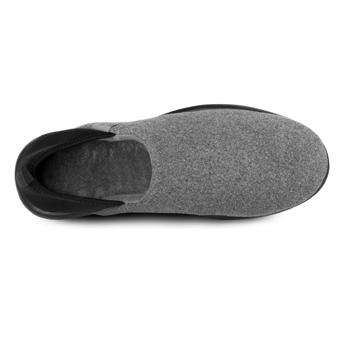 Totes Isotoner ISOFLEX FELT FULL BACK Mens Full Back Slippers Grey/Black