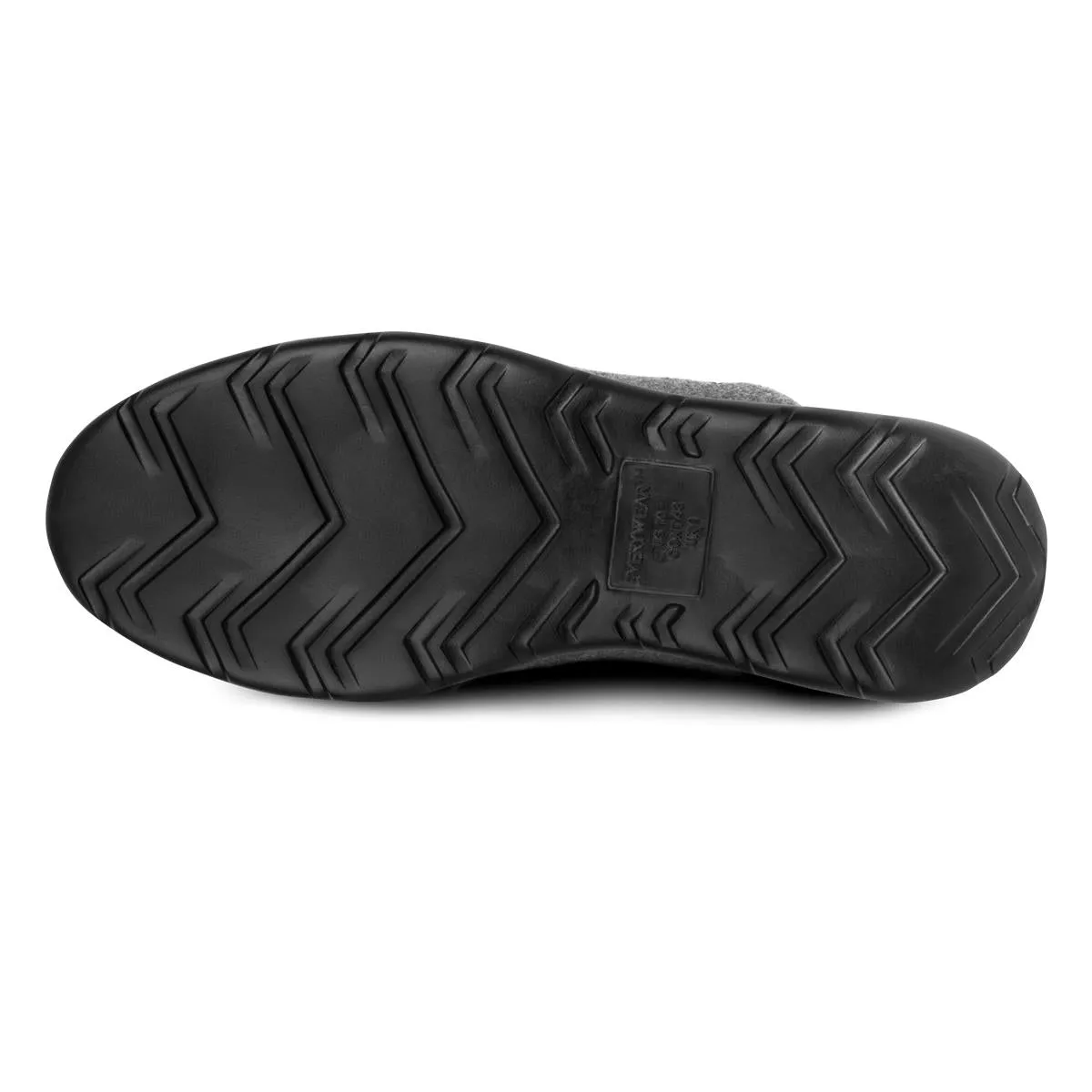 Totes Isotoner ISOFLEX FELT FULL BACK Mens Full Back Slippers Grey/Black