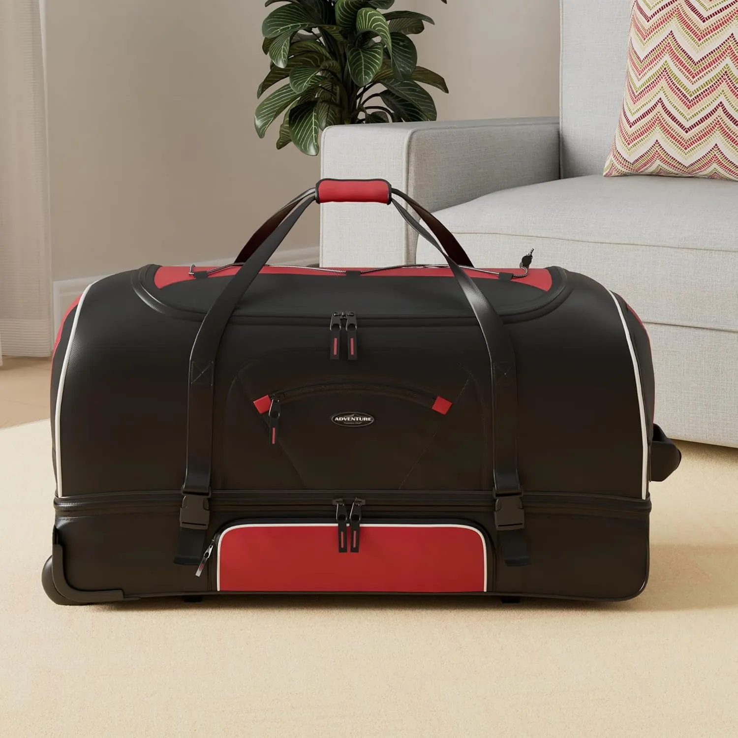 Travelers Club Adventure Rolling Travel Duffel Bag