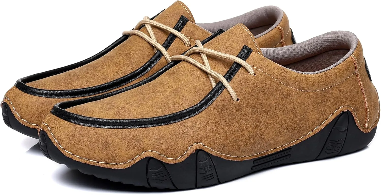Trsorini Mens Casual Fashion Sneakers Driving Walking Climbing Shoes Beck Shoes Soft Moccasin Shoes