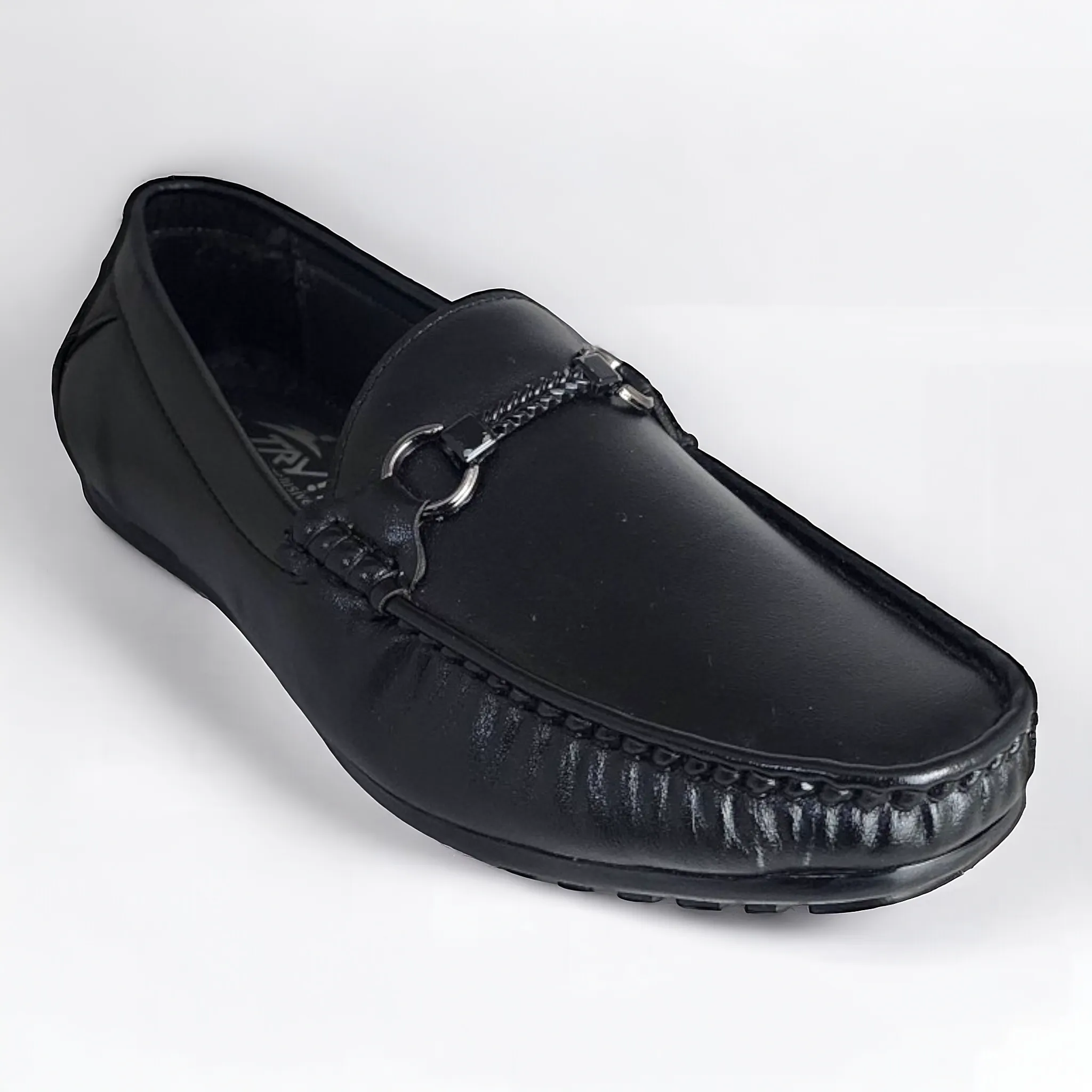 TRY IT 786 BLACK Men's Loafers Shoes