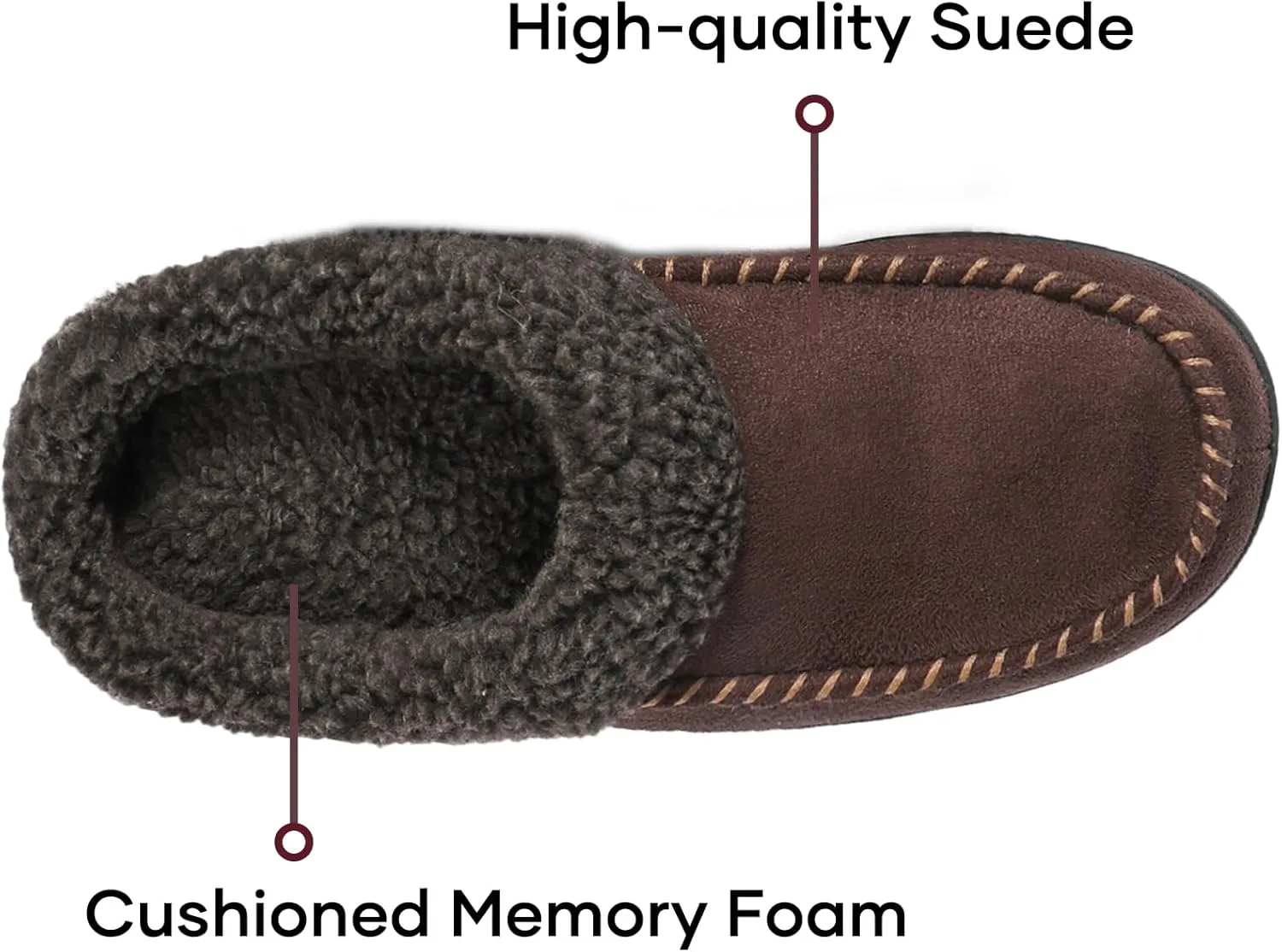 ULTRAIDEAS Men's Nealon Moccasin Clog Slipper, Slip on Indoor/Outdoor House Shoes