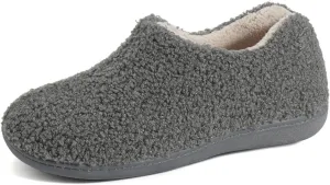 ULTRAIDEAS Women's Indoor Loafer House Slippers with Memory Foam, Ladies Warm Closed Back House Shoes with Non-Slip Outdoor Rubber Sole