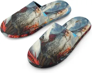 Un-icorn Storm Chaser Wizard Red Dragon Women's Slippers Cute Warm House Shoes Home Slippers Spa Slippers Cotton Slippers
