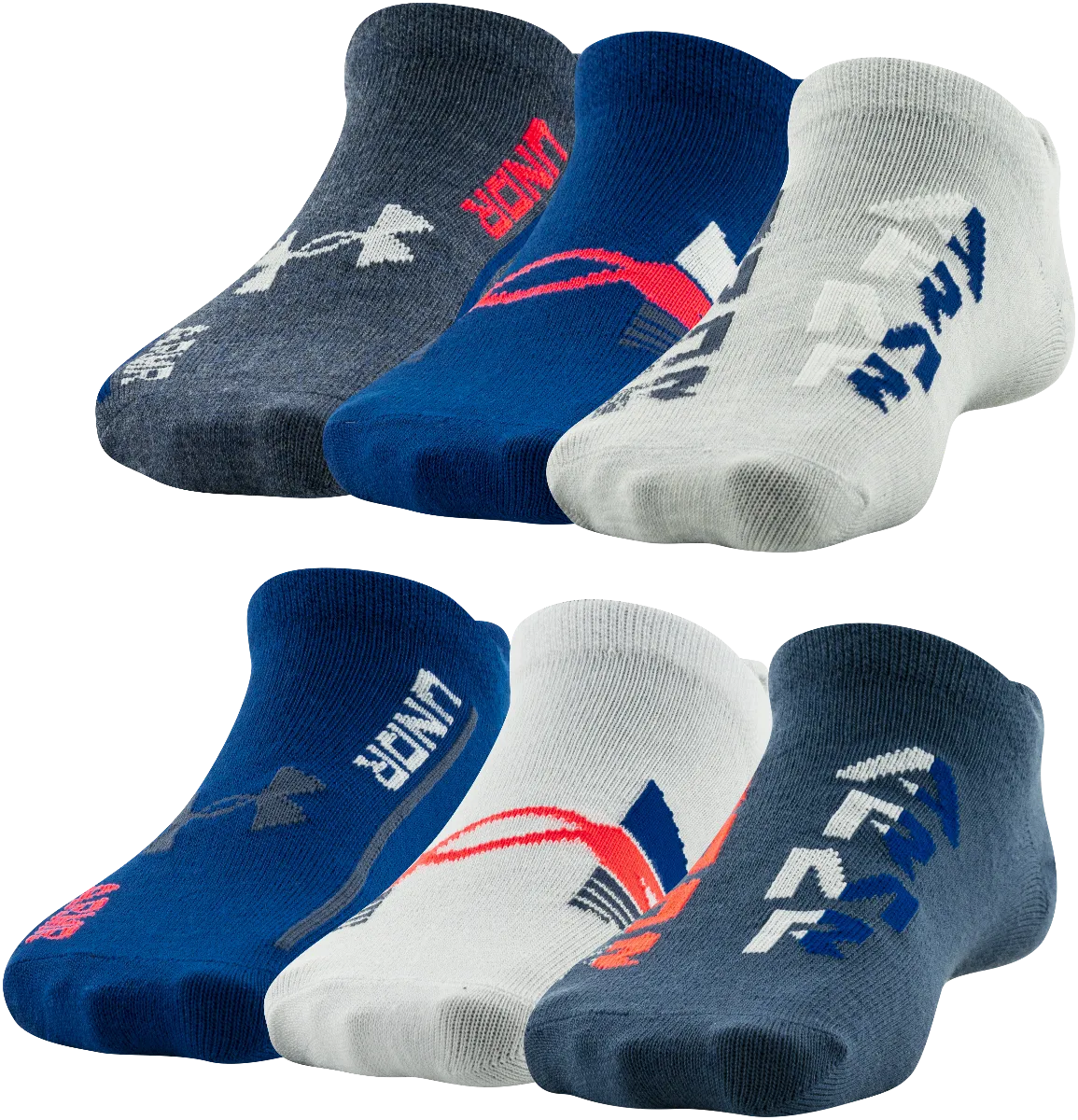 Under Armour Boys' Essential Lite No Show Socks - 6 Pack