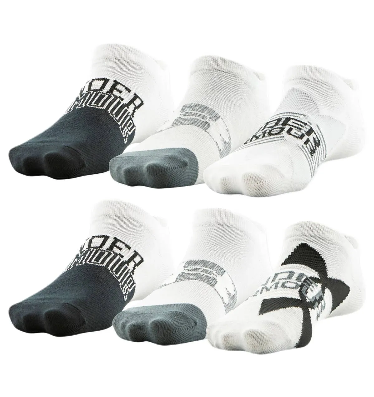 Under Armour Boys' Essential Lite No Show Socks - 6 Pack