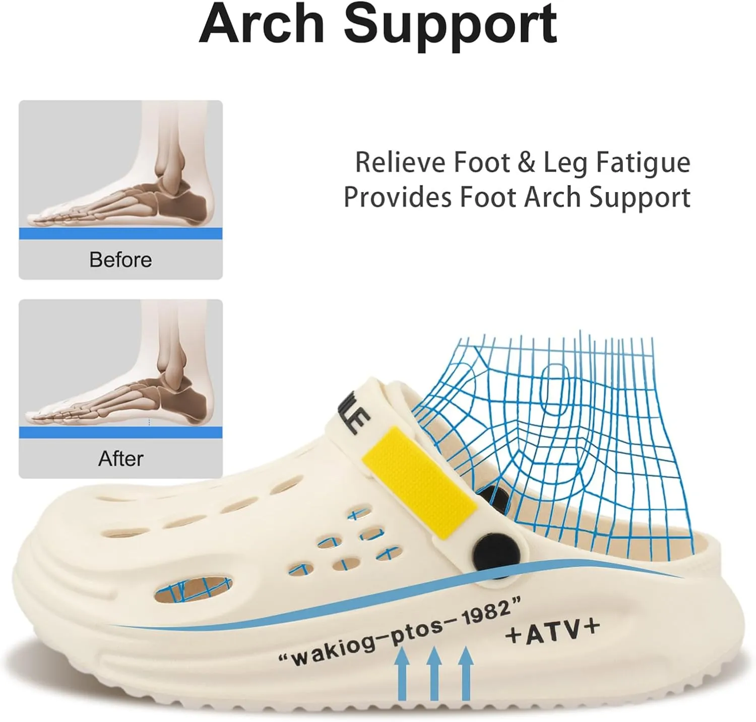 Unisex Garden Clogs Breathable Quick Drying Garden Shoes Slip-on Outdoor Beach Slippers for Men and Women