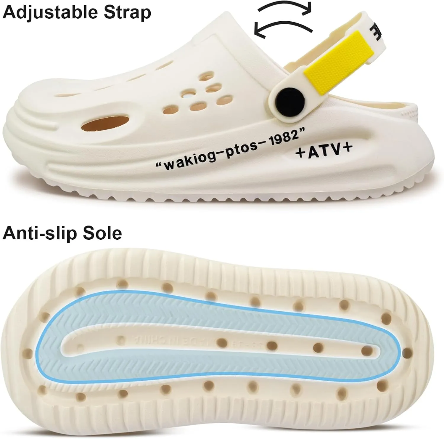 Unisex Garden Clogs Breathable Quick Drying Garden Shoes Slip-on Outdoor Beach Slippers for Men and Women