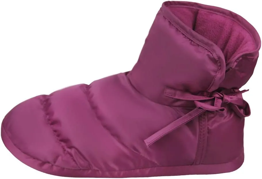 Unisex Winter Quilted Down Slipper Indoor Warm Cozy Slipper Boots Snow Booties Cotton Shoes for Women Men