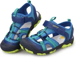 UOVO Boys Sandals Kids Sandals Hiking Athletic Closed-Toe Beach Summer Sandals for Boys Quick-Drying Slip Resistant