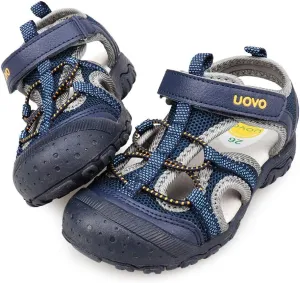 UOVO Boys Sandals Kids Sandals Hiking Athletic Closed-Toe Beach Summer Sandals for Boys Quick-Drying