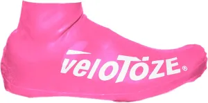 veloToze Short 2.0 Shoe Cover for Road Cycling Shoes - Waterproof, Windproof Overshoes for Bike Rides in Spring, Fall, Rainy, Cold Weather - Bright Colors Make Road Biking Trips Safer