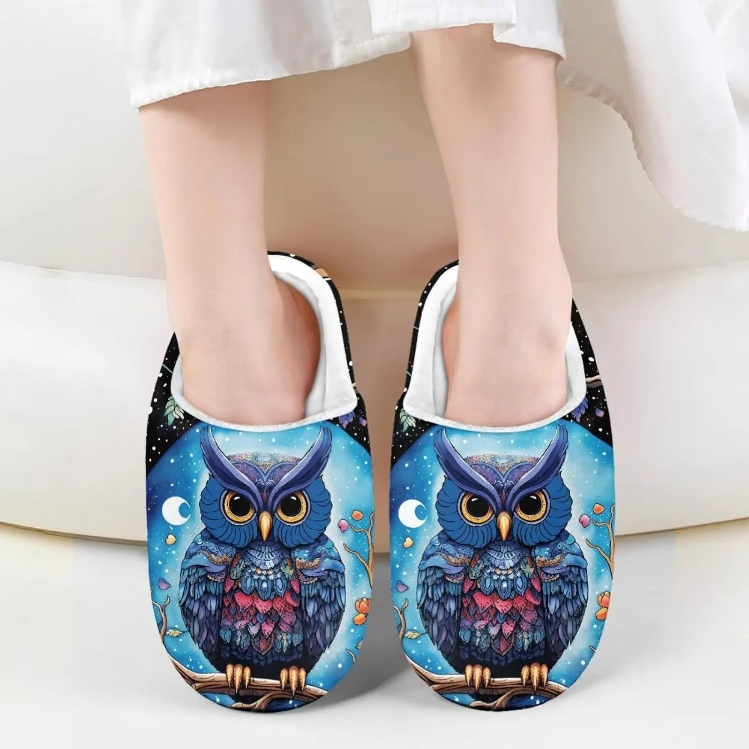 Veniyate Kids Fuzzy House Memory Foam Slippers Bedroom Shoes Cozy Indoor Slide for Boys Girls