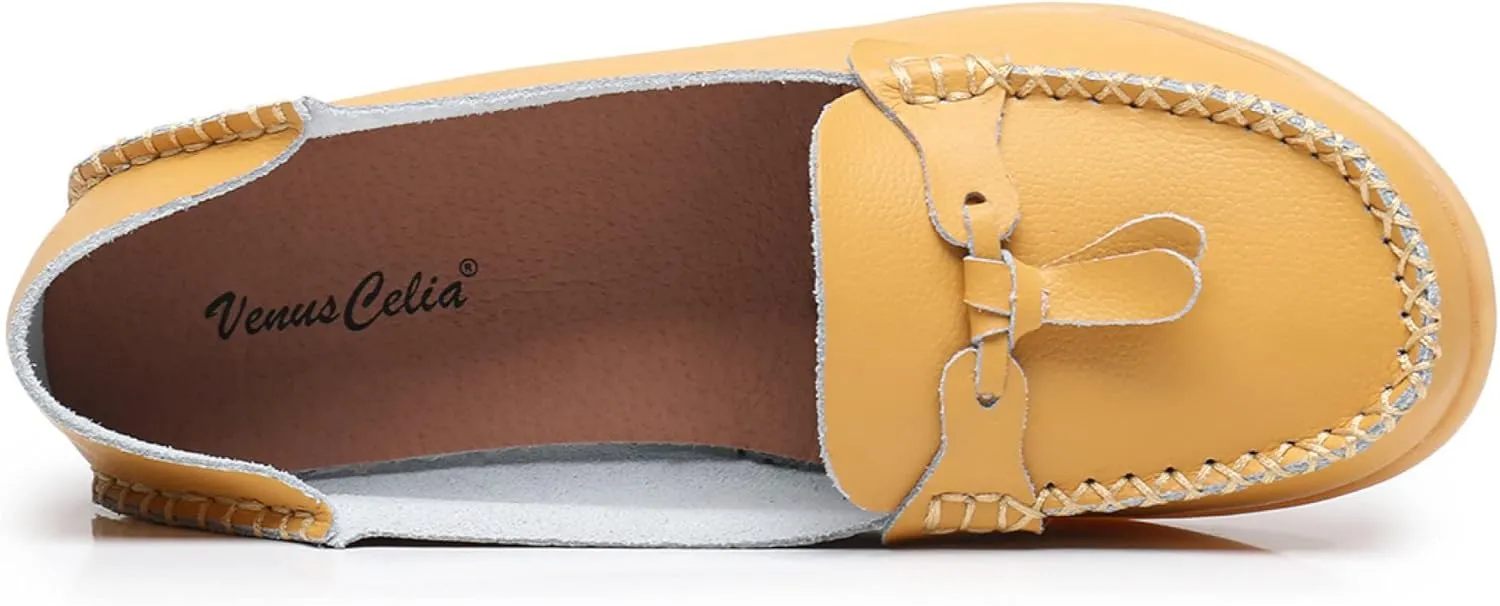 VenusCelia Women's Decoration Comfort Walking Flat Loafer