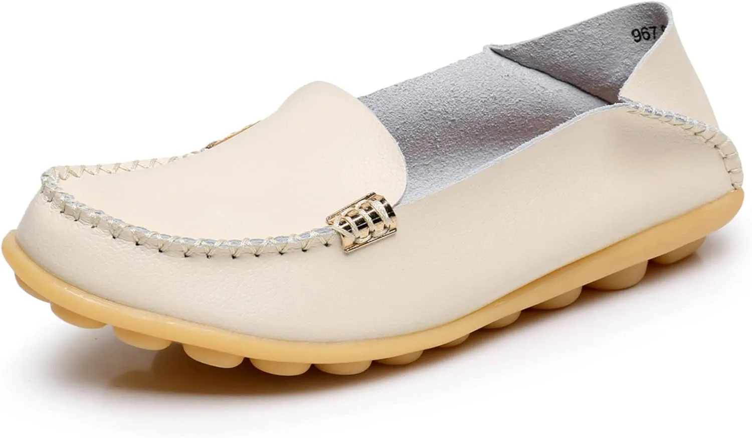 VenusCelia Women's Natural 2 Comfort Walking Flat Loafer