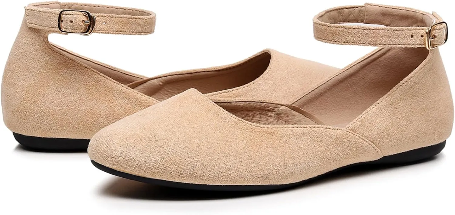 VenusCelia Women's Serenity Strap Flats Shoe