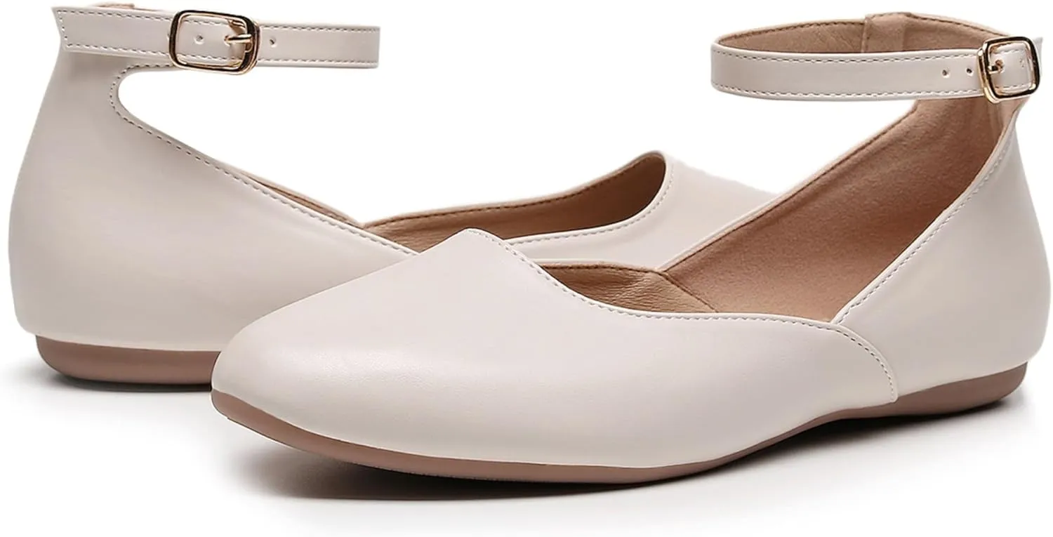 VenusCelia Women's Serenity Strap Flats Shoe