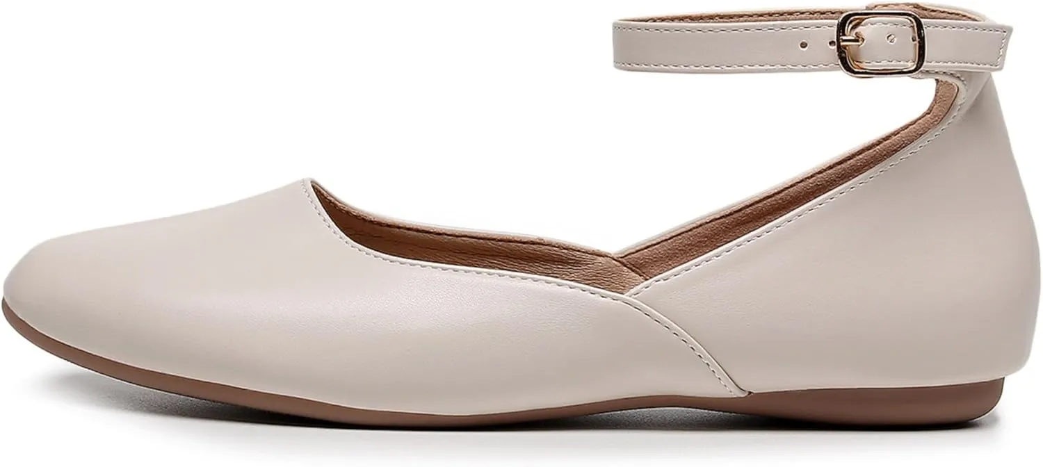VenusCelia Women's Serenity Strap Flats Shoe