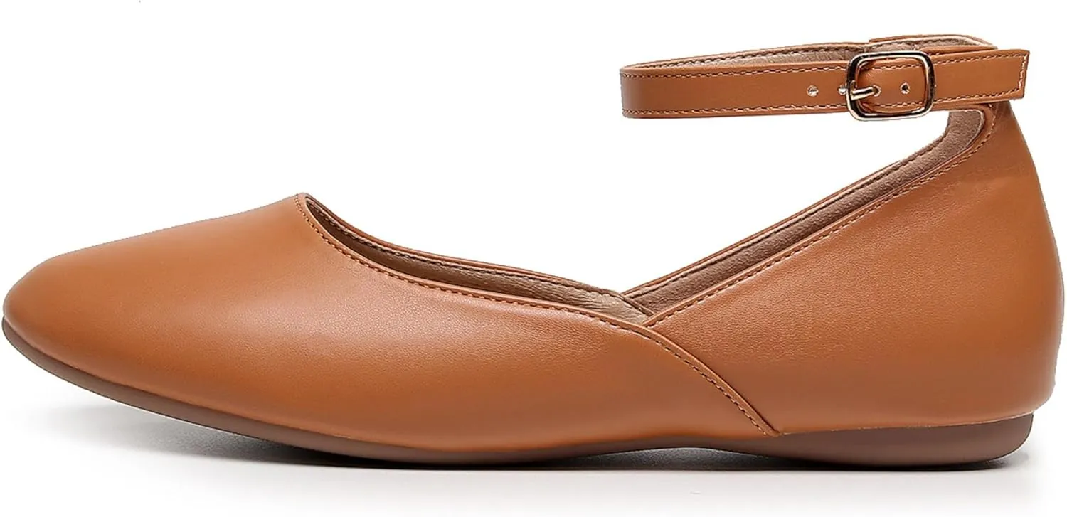 VenusCelia Women's Serenity Strap Flats Shoe