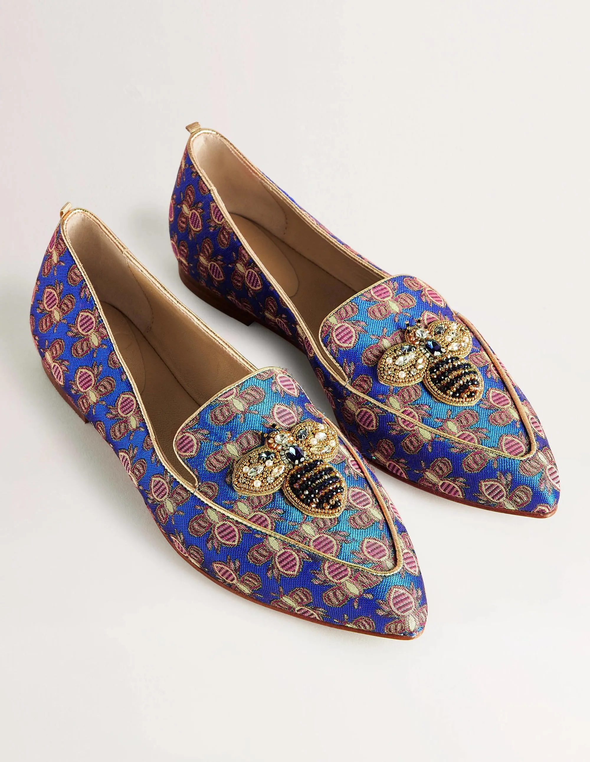 Verzierte Jacquard-Loafer-Biene