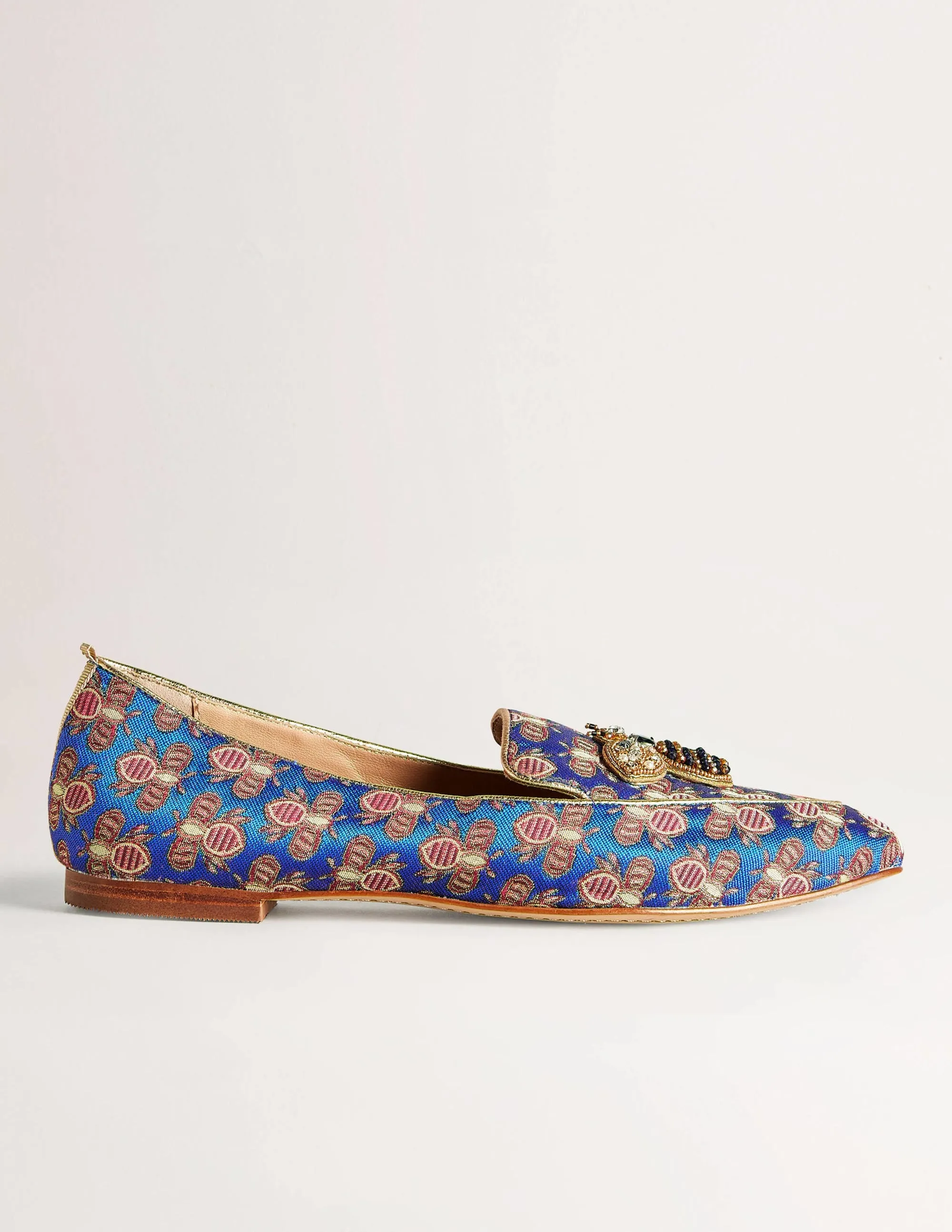 Verzierte Jacquard-Loafer-Biene
