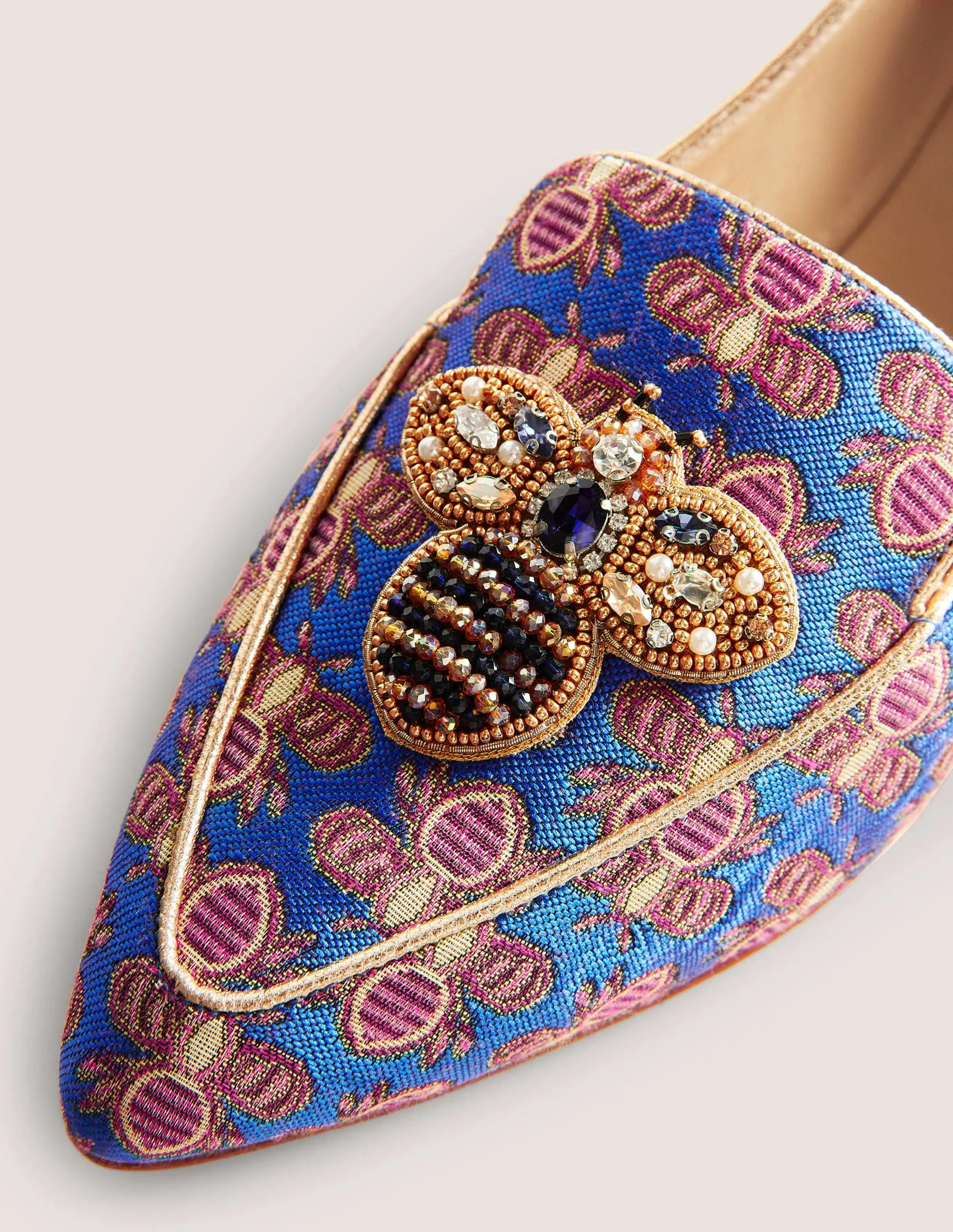 Verzierte Jacquard-Loafer-Biene