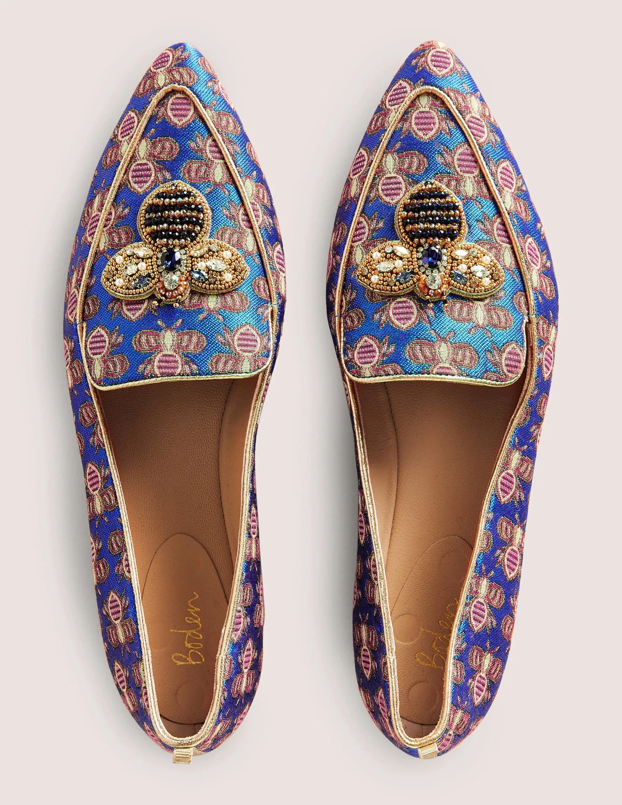Verzierte Jacquard-Loafer-Biene
