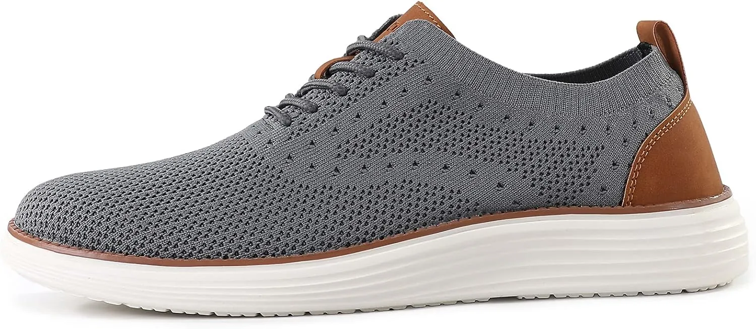VILOCY Men's Casual Dress Sneakers Oxfords Business Mesh Breathable Walking Shoes Tennis Comfortable
