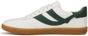 Vince Womens Oasis-W Lace Up Fashion Sneaker Chalk White/Pine Green Leather 10 M