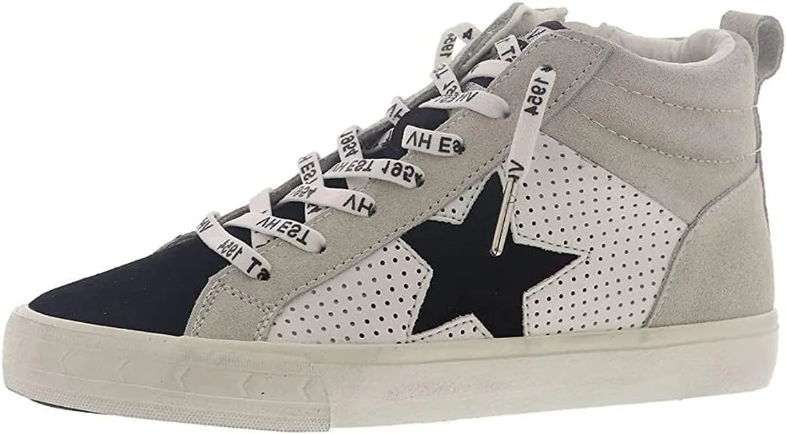 Vintage Havana Womens Lester Perforated High Slip On Sneakers Shoes Casual - Grey