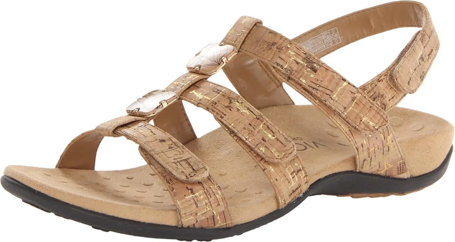 Vionic Women's Women's Rest Amber Backstrap Sandal - Ladies Adjustable Walking Sandals with Concealed Orthotic Arch Support