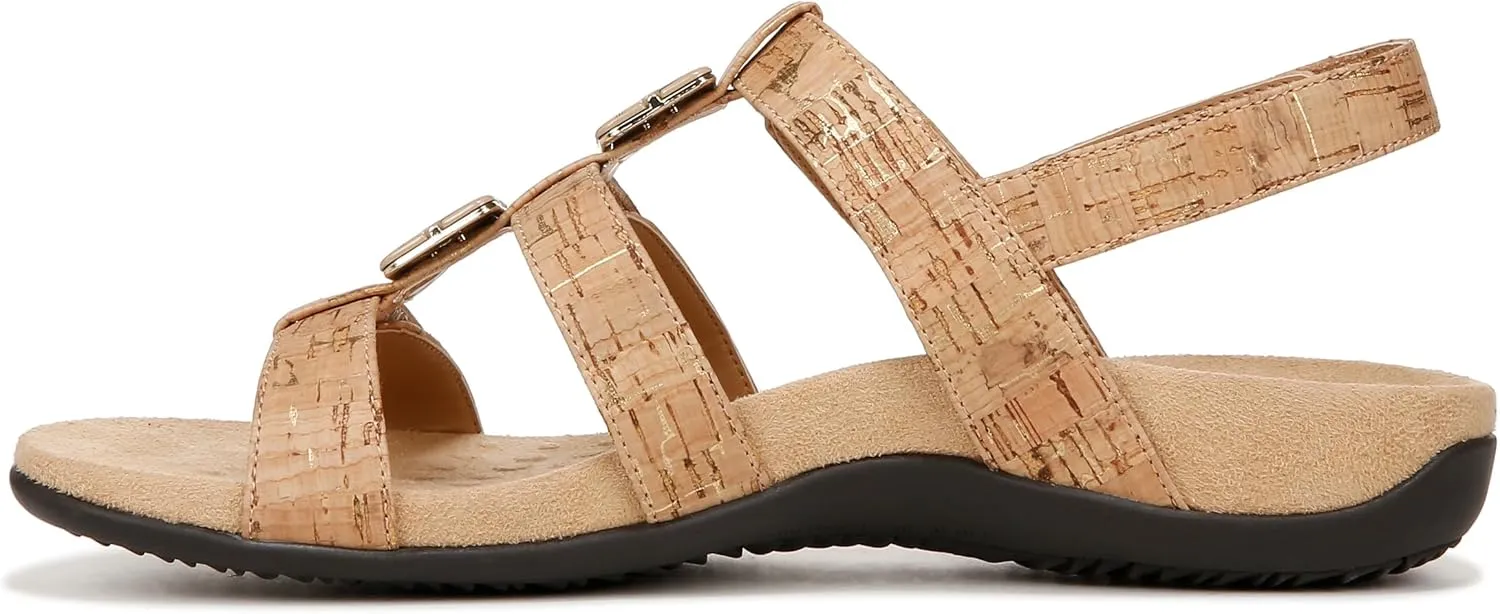Vionic Women's Women's Rest Amber Backstrap Sandal - Ladies Adjustable Walking Sandals with Concealed Orthotic Arch Support