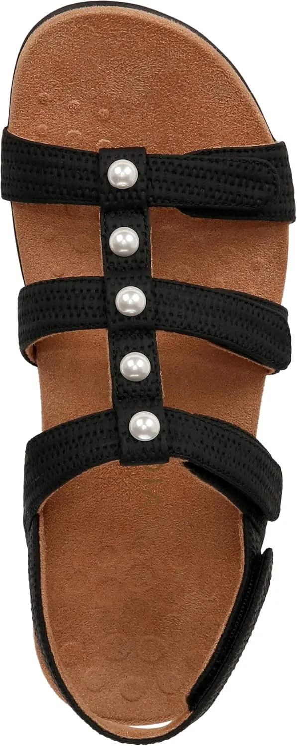 Vionic Women's Women's Rest Amber Backstrap Sandal - Ladies Adjustable Walking Sandals with Concealed Orthotic Arch Support