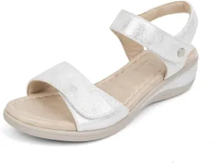 VJH confort Women's Wedge Sandals Low Heel Comfortable Hook-and-Loop Strap Open Toe Platform Summer Shoe