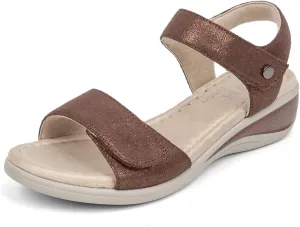 VJH confort Women's Wedge Sandals Low Heel Comfortable Hook-and-Loop Strap Open Toe Platform Summer Shoe
