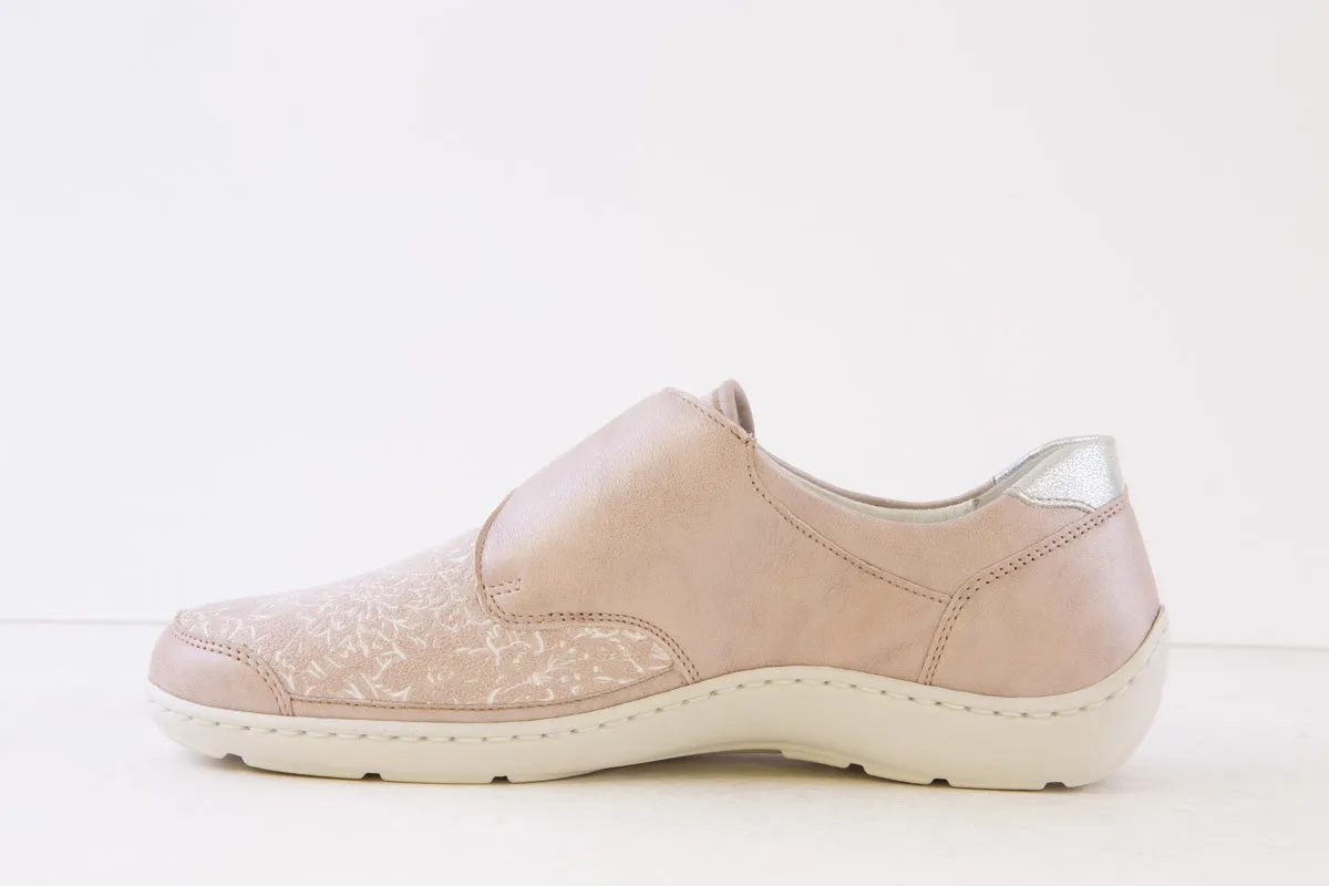 WALDLAUFER - 496H31 324 HENNI-FLAT VELCRO SHOE H WIDTH - LIGHT PINK