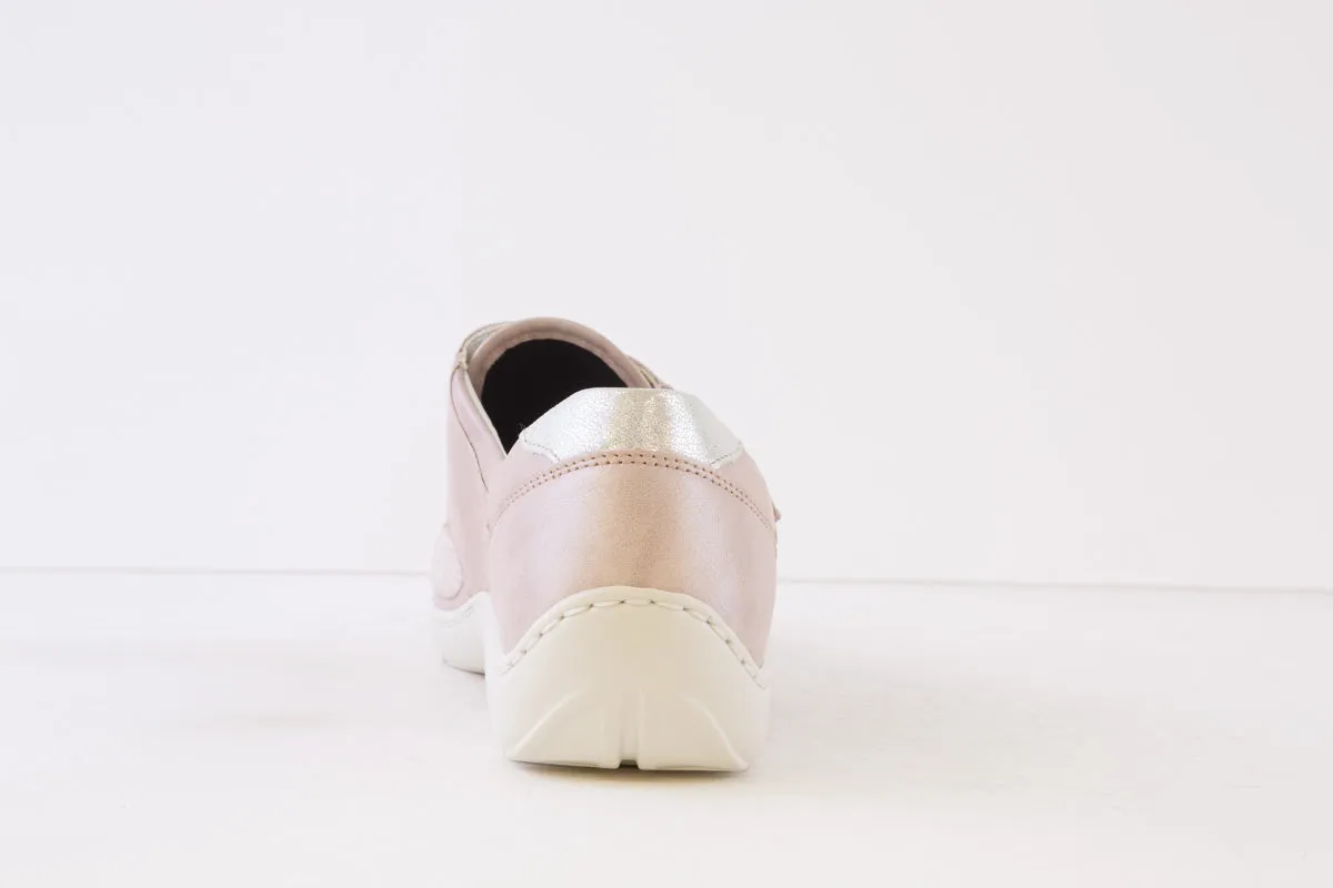 WALDLAUFER - 496H31 324 HENNI-FLAT VELCRO SHOE H WIDTH - LIGHT PINK