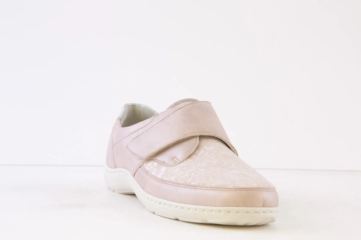 WALDLAUFER - 496H31 324 HENNI-FLAT VELCRO SHOE H WIDTH - LIGHT PINK