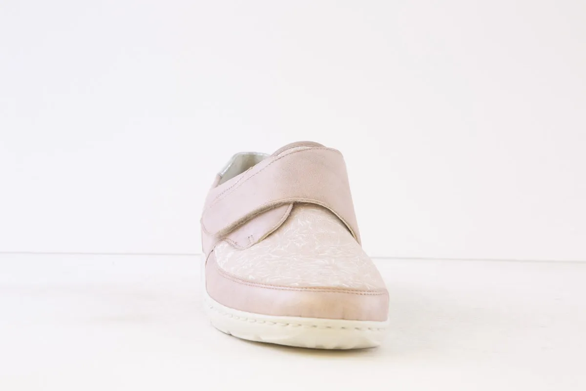 WALDLAUFER - 496H31 324 HENNI-FLAT VELCRO SHOE H WIDTH - LIGHT PINK