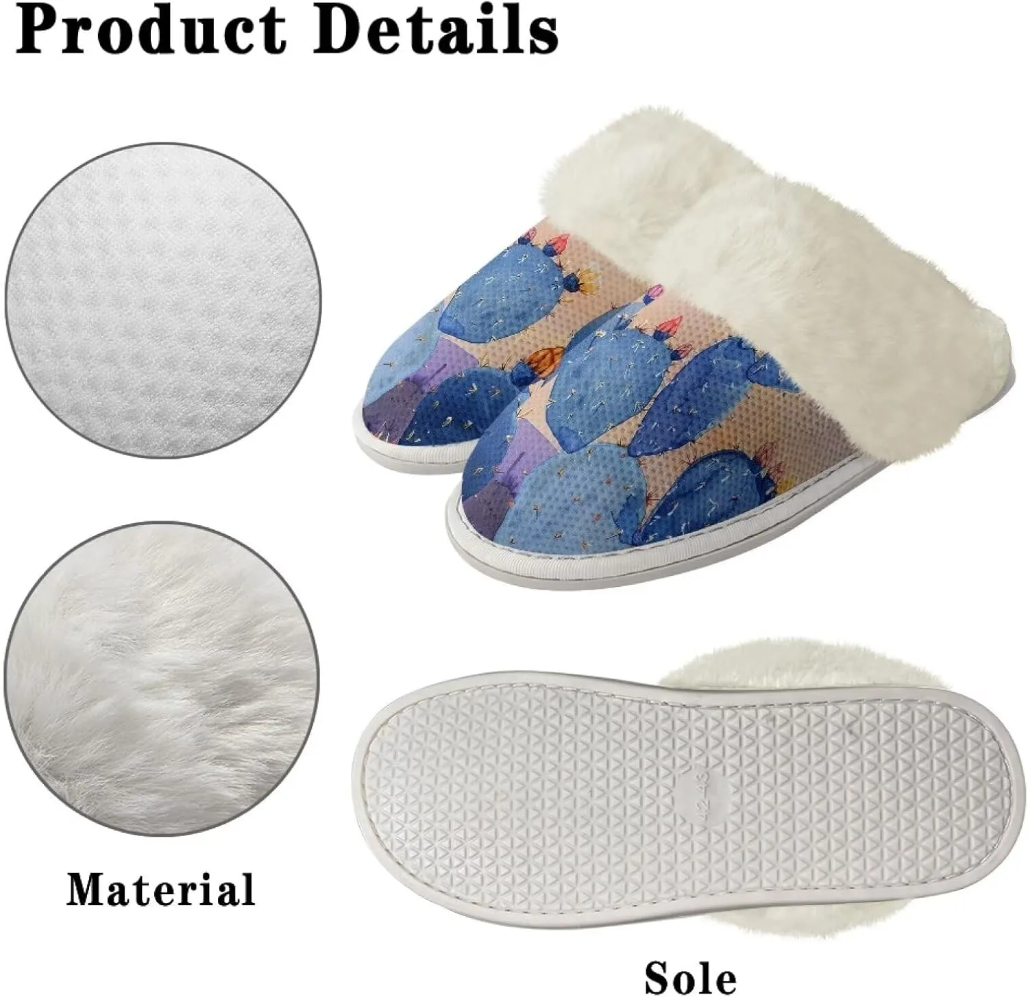 Warm House Slippers for Women Comfy Flannel Lined Winter Slippers with Memory Foam Soles Indoor Outdoor Shoes