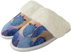Warm House Slippers for Women Comfy Flannel Lined Winter Slippers with Memory Foam Soles Indoor Outdoor Shoes