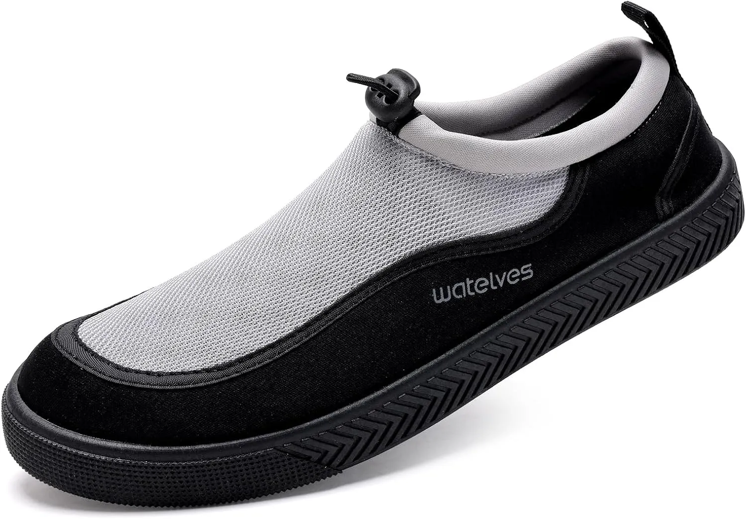 WateLves Water Shoes for Women and Men - Quick-Dry Multi-Purpose Casual Water Sneakers Slip-On with Drainage Holes - Lightweight, Breathable Aqua Shoes for Swim Beach Walking (Grey, 42)